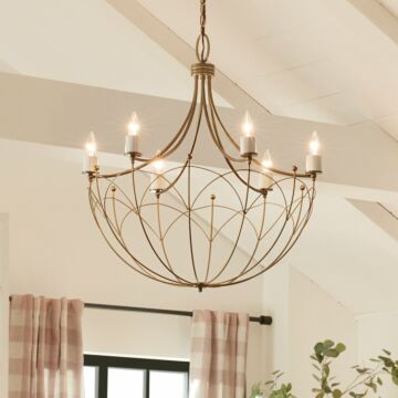 Topiary Six Light Chandelier in Character Bronze by Kichler