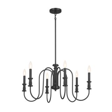 Karthe Six Light Chandelier in Black by Kichler