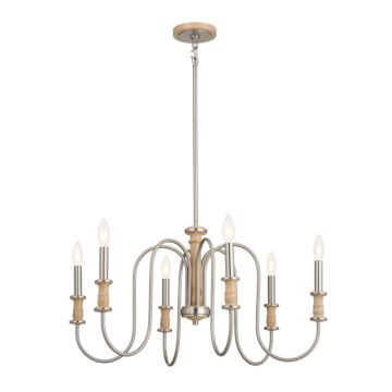 Karthe Six Light Chandelier in Brushed Nickel by Kichler