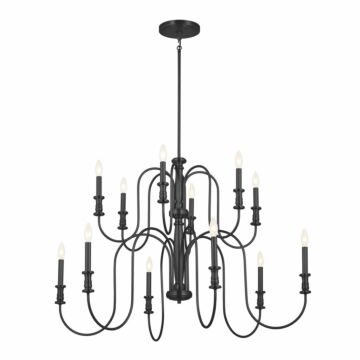 Karthe 12 Light Chandelier in Black by Kichler