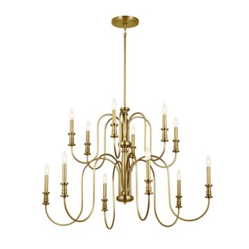Karthe 12 Light Chandelier in Natural Brass by Kichler