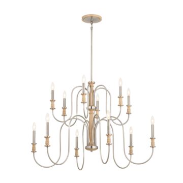 Karthe 12 Light Chandelier in Brushed Nickel by Kichler