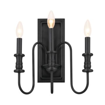 Karthe Three Light Wall Sconce in Black by Kichler