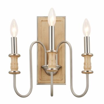 Karthe Three Light Wall Sconce in Brushed Nickel by Kichler