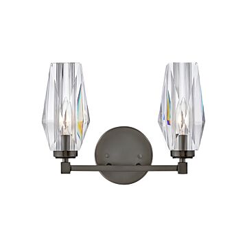 Hinkley Ana 2-Light Bathroom Vanity Light In Black Oxide