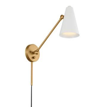Sylvia One Light Wall Sconce in Natural Brass by Kichler