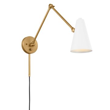 Sylvia One Light Wall Sconce in Natural Brass by Kichler