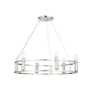 Rosalind Six Light Chandelier in Polished Nickel by Kichler