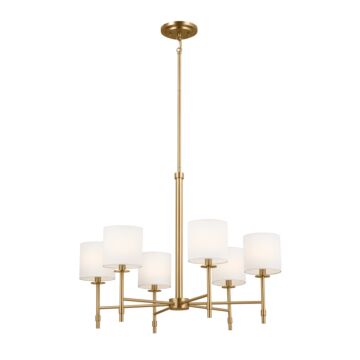 Ali Six Light Chandelier in Brushed Natural Brass by Kichler