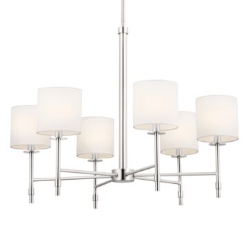 Ali Six Light Chandelier in Polished Nickel by Kichler