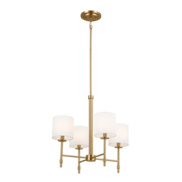Ali Four Light Mini Chandelier in Brushed Natural Brass by Kichler