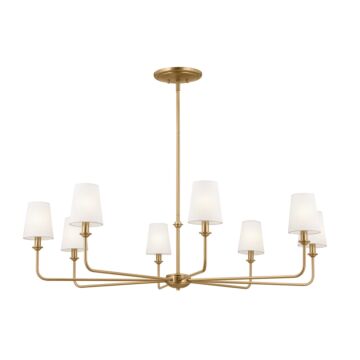 Pallas Eight Light Chandelier in Brushed Natural Brass by Kichler