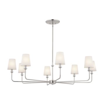 Pallas Eight Light Chandelier in Polished Nickel by Kichler