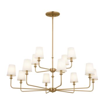 Pallas 12 Light Chandelier in Brushed Natural Brass by Kichler