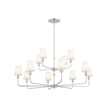 Pallas 12 Light Chandelier in Polished Nickel by Kichler