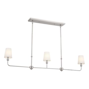 Pallas Three Light Linear Chandelier in Polished Nickel by Kichler
