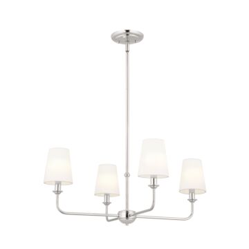 Pallas Four Light Mini Chandelier in Polished Nickel by Kichler