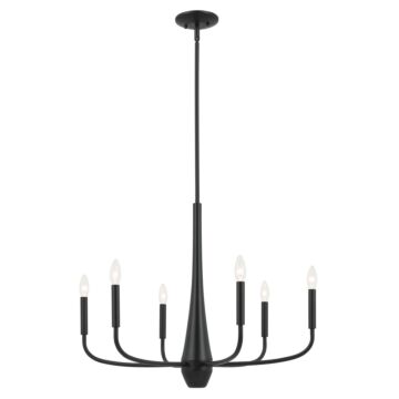 Deela Six Light Chandelier in Black by Kichler