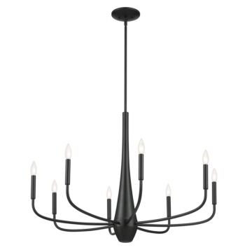 Deela Eight Light Chandelier in Black by Kichler