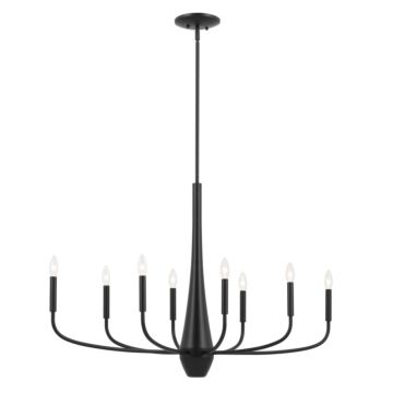 Deela Eight Light Chandelier in Black by Kichler