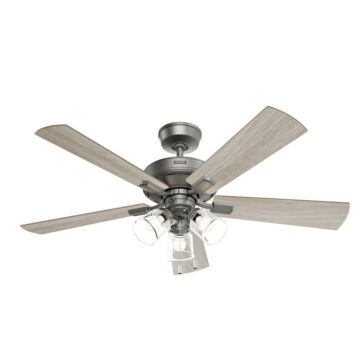 Crestfield 3-Light 52" Ceiling Fan in Matte Silver