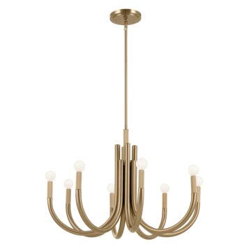 Odensa Eight Light Chandelier in Champagne Bronze by Kichler