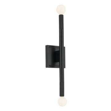 Odensa Two Light Wall Sconce in Black by Kichler
