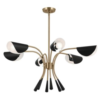 Arcus Six Light Chandelier in Champagne Bronze by Kichler