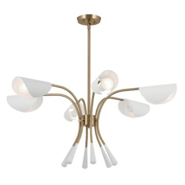 Arcus Six Light Chandelier in Champagne Bronze by Kichler