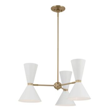 Phix Six Light Chandelier in Champagne Bronze by Kichler