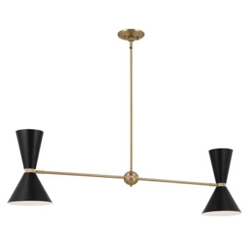 Phix Four Light Linear Chandelier in Champagne Bronze by Kichler