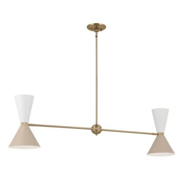 Phix Four Light Linear Chandelier in Champagne Bronze by Kichler