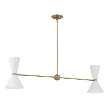 Phix Four Light Linear Chandelier in Champagne Bronze by Kichler