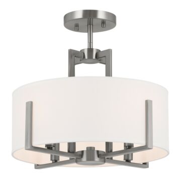 Malen Four Light Semi Flush Mount in Classic Pewter by Kichler