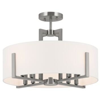 Malen Eight Light Semi Flush Mount in Classic Pewter by Kichler