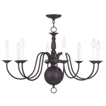 Williamsburgh 8-Light Chandelier in Bronze