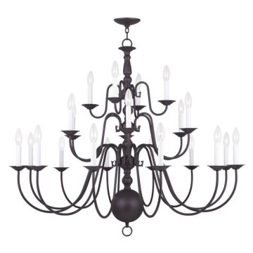 Williamsburgh 22-Light Chandelier in Bronze