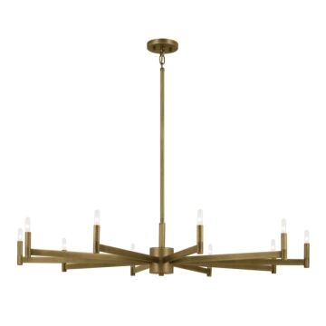 Erzo Ten Light Chandelier in Natural Brass by Kichler