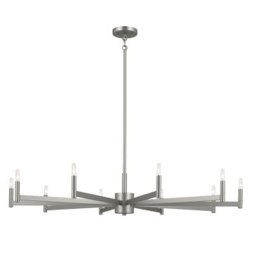 Erzo Ten Light Chandelier in Satin Nickel by Kichler