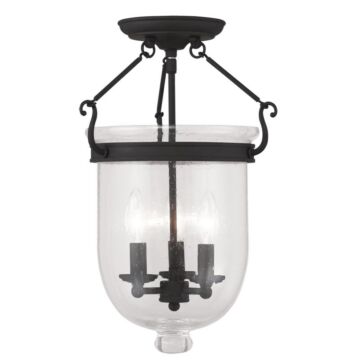 Jefferson 3-Light Ceiling Mount in Black