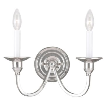 Cranford 2-Light Wall Sconce in Polished Nickel