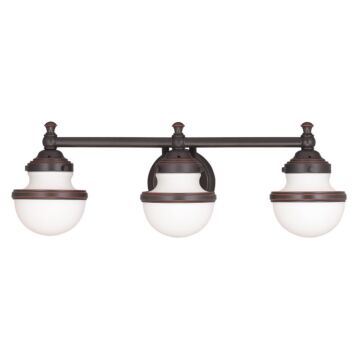Oldwick 3-Light Bathroom Vanity Light in Hand Applied Olde Bronze