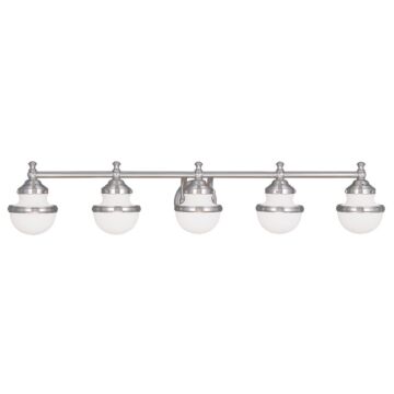 Oldwick 5-Light Bathroom Vanity Light in Brushed Nickel
