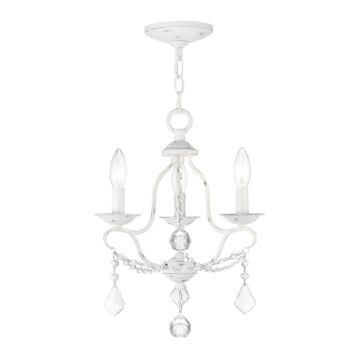 Chesterfield 3-Light Mini Chandelier in Antique White