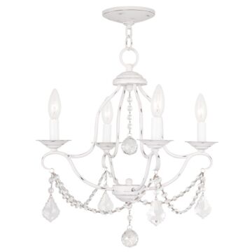 Chesterfield 4-Light Mini Chandelier in Antique White