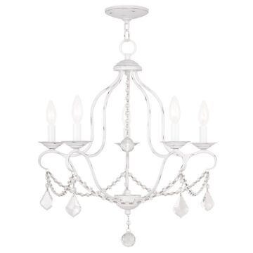 Chesterfield 5-Light Chandelier in Antique White