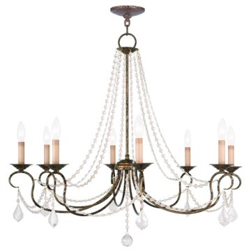 Pennington 8-Light Chandelier in Hand Applied Venetian Golden Bronze