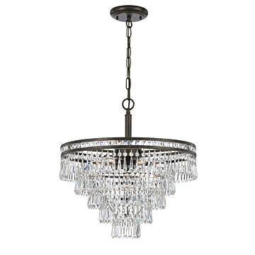 Mercer Seven Light Chandelier in English Bronze by Crystorama