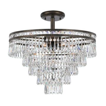 Mercer 6-Light Hand Cut Crystal Ceiling Light