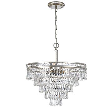Mercer Seven Light Chandelier in Olde Silver by Crystorama